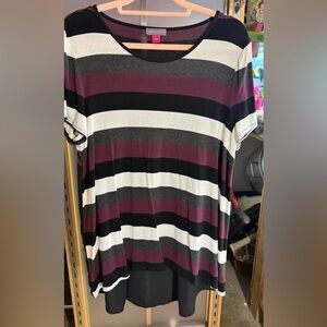 Vince Camuto Striped Blouse Size L ✨